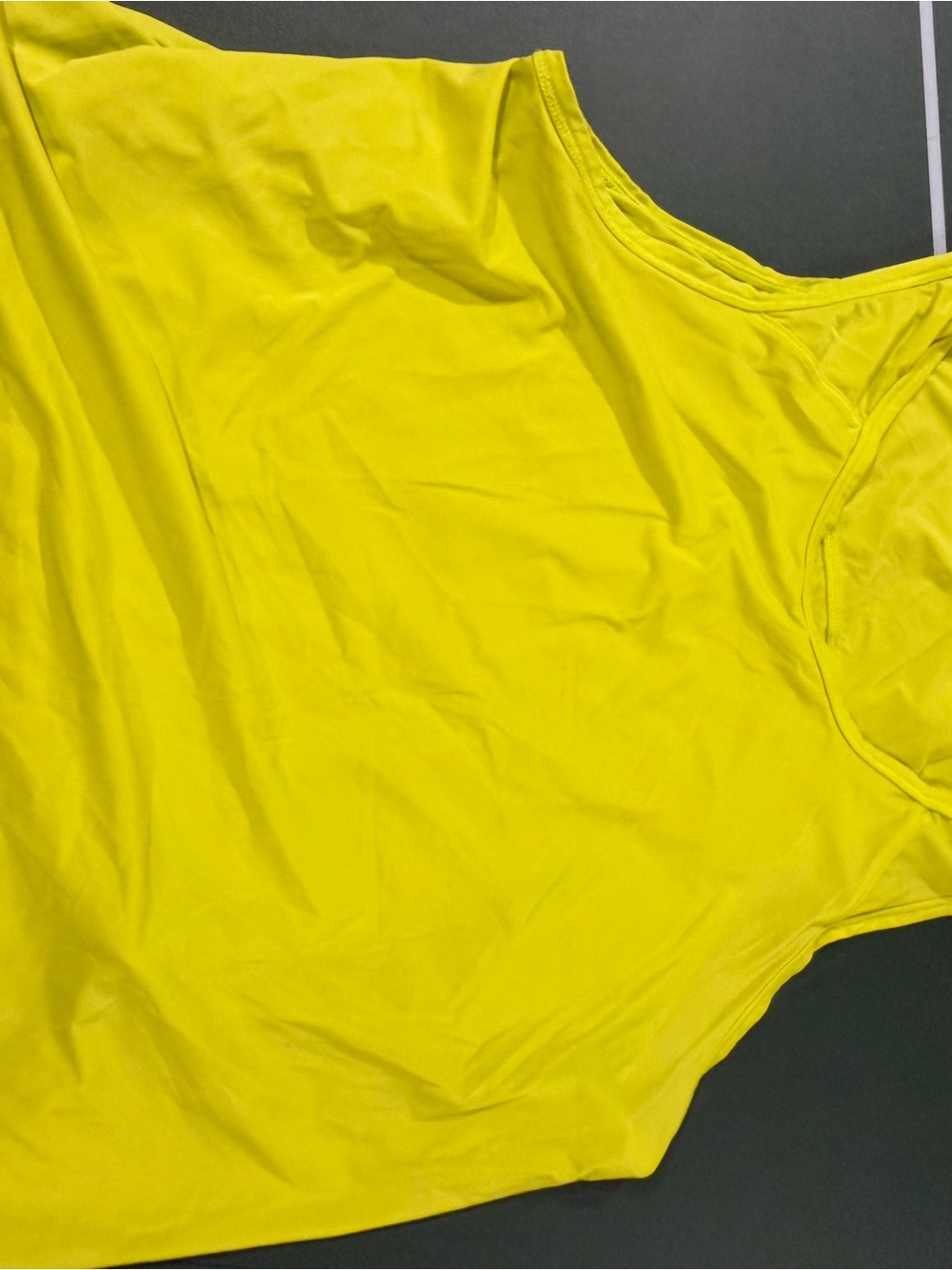 Bright Yellow Scoop Muscle Tank Top